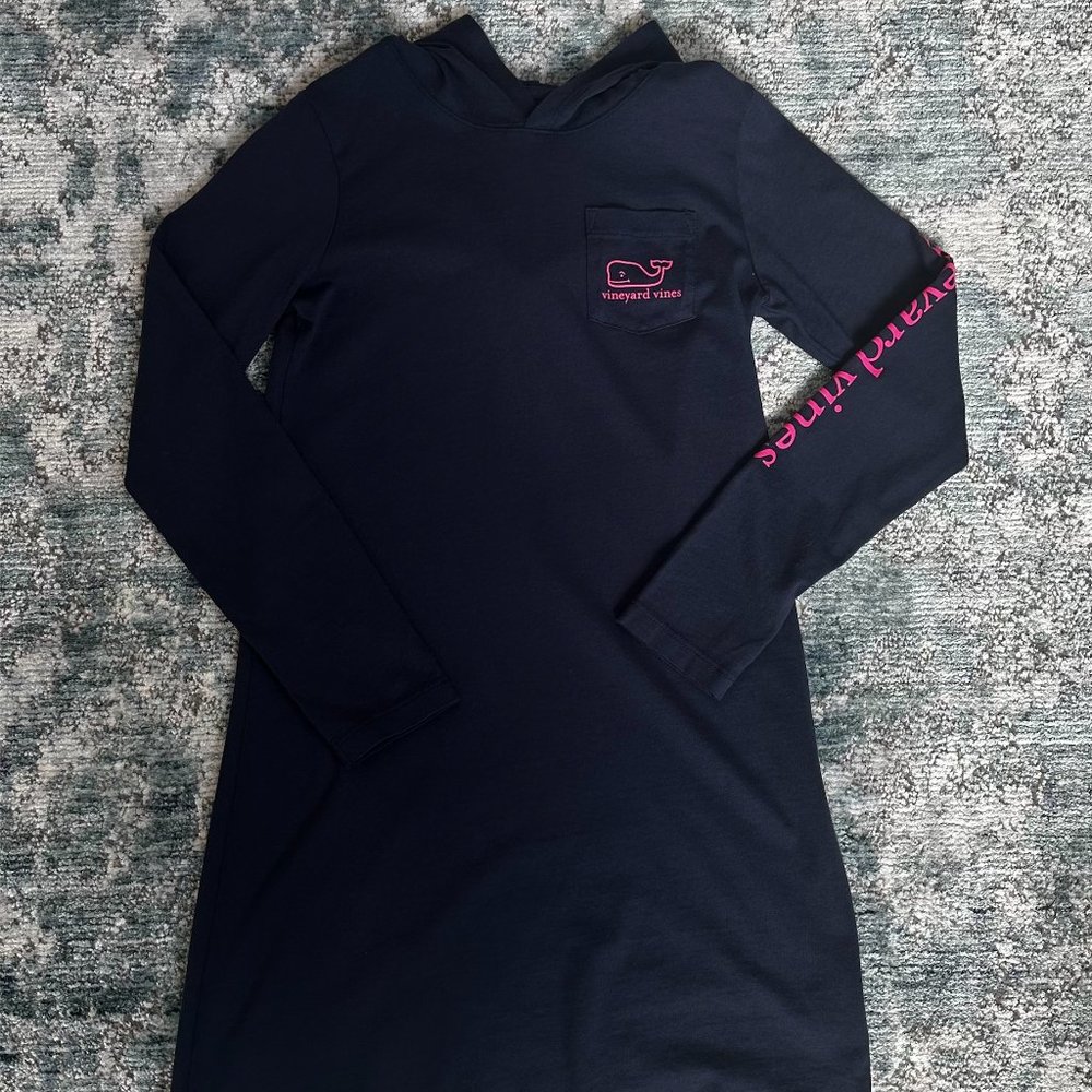 Vineyard Vines Girls Whale Hoodie Dress